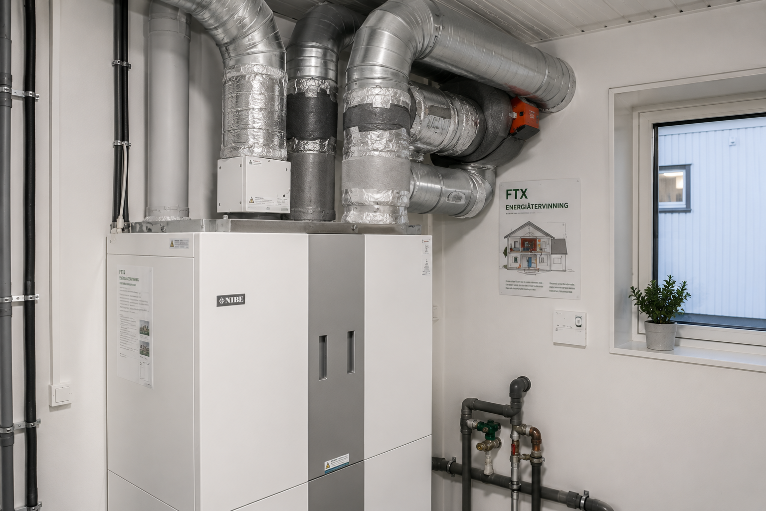 ftx ventilation i svensk villa